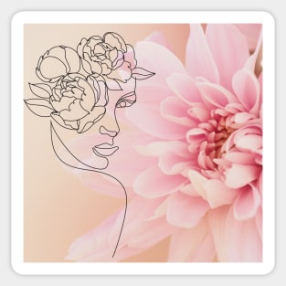 Lady Flower Sticker